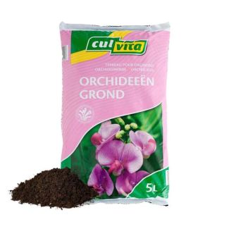 Culvita - Orchideenerde 5 Liter - Blumenerde geeignet für Orchideen