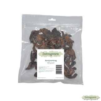 Konijnenlong in verpakking – natuurlijke hondensnack