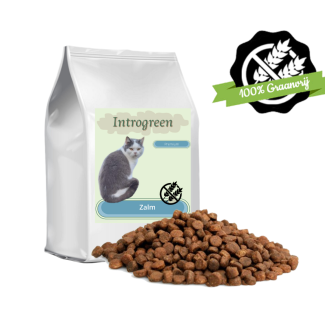 Premium Katzenfutter Getreidefrei Lachs: 100% Getreidefreie Nahrung für erwachsene Katzen aller Rassen 2-10 kg