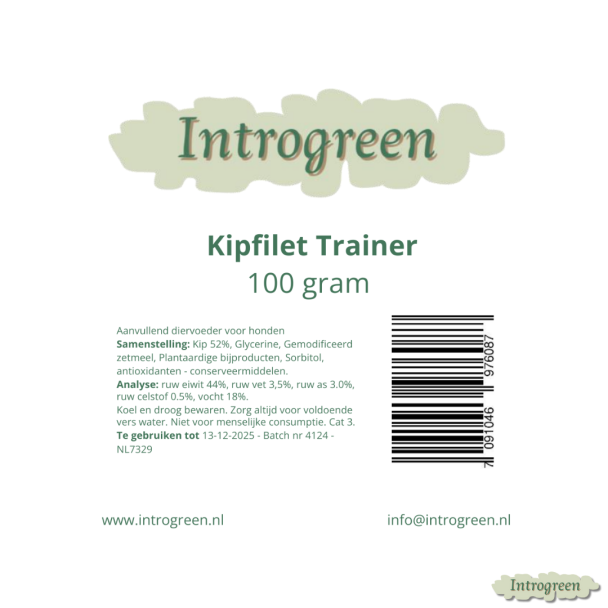 Ingrediënten Kipfilet Trainer voor honden