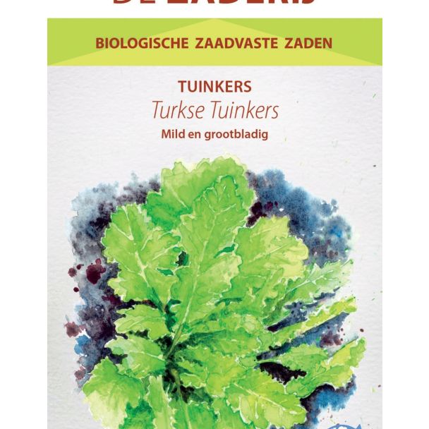 Turkse grootbladige tuinkers biologisch zaad