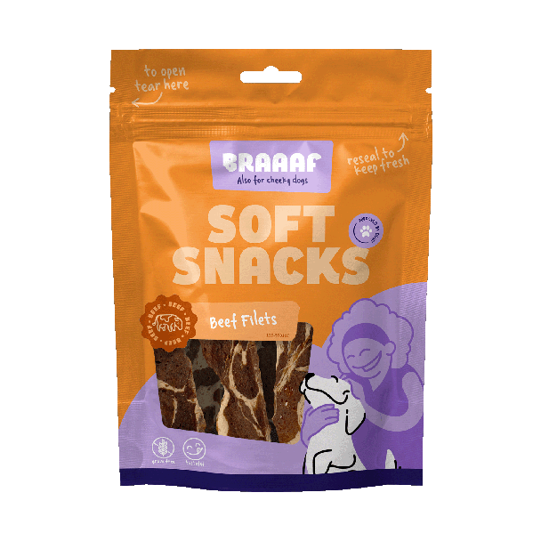Braaaf Weicher Snack Filet - Rind & Fisch