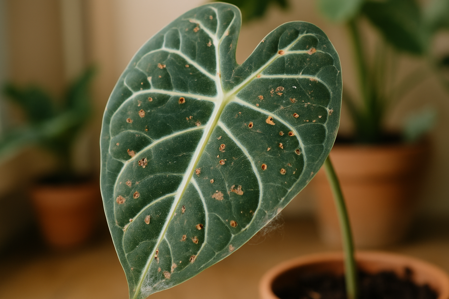 Alocasia Schaedlinge: erkennen und behandeln