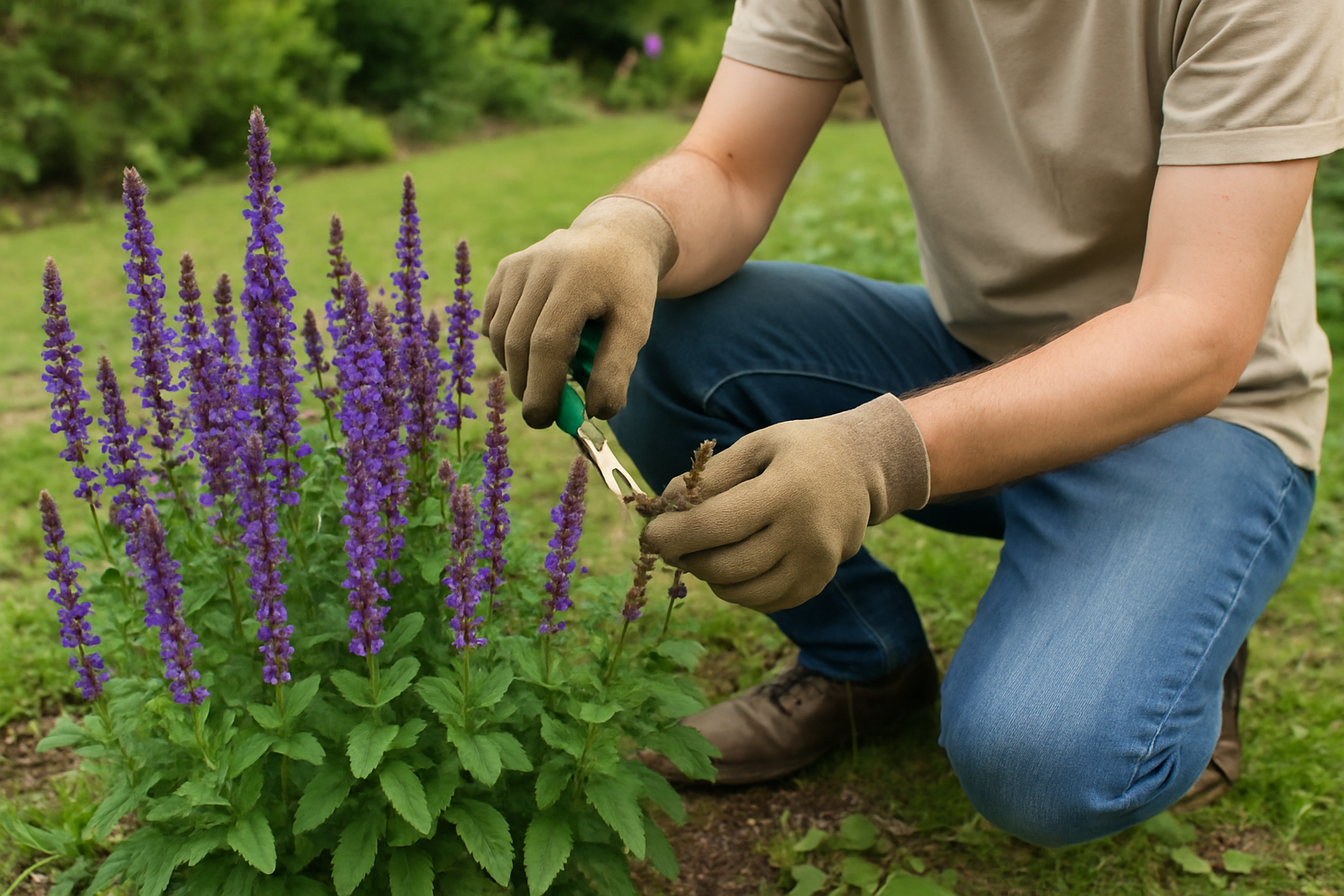 Steppen-Salbei schneiden für eine gepflegte Pflanze und mögliche Nachblüte