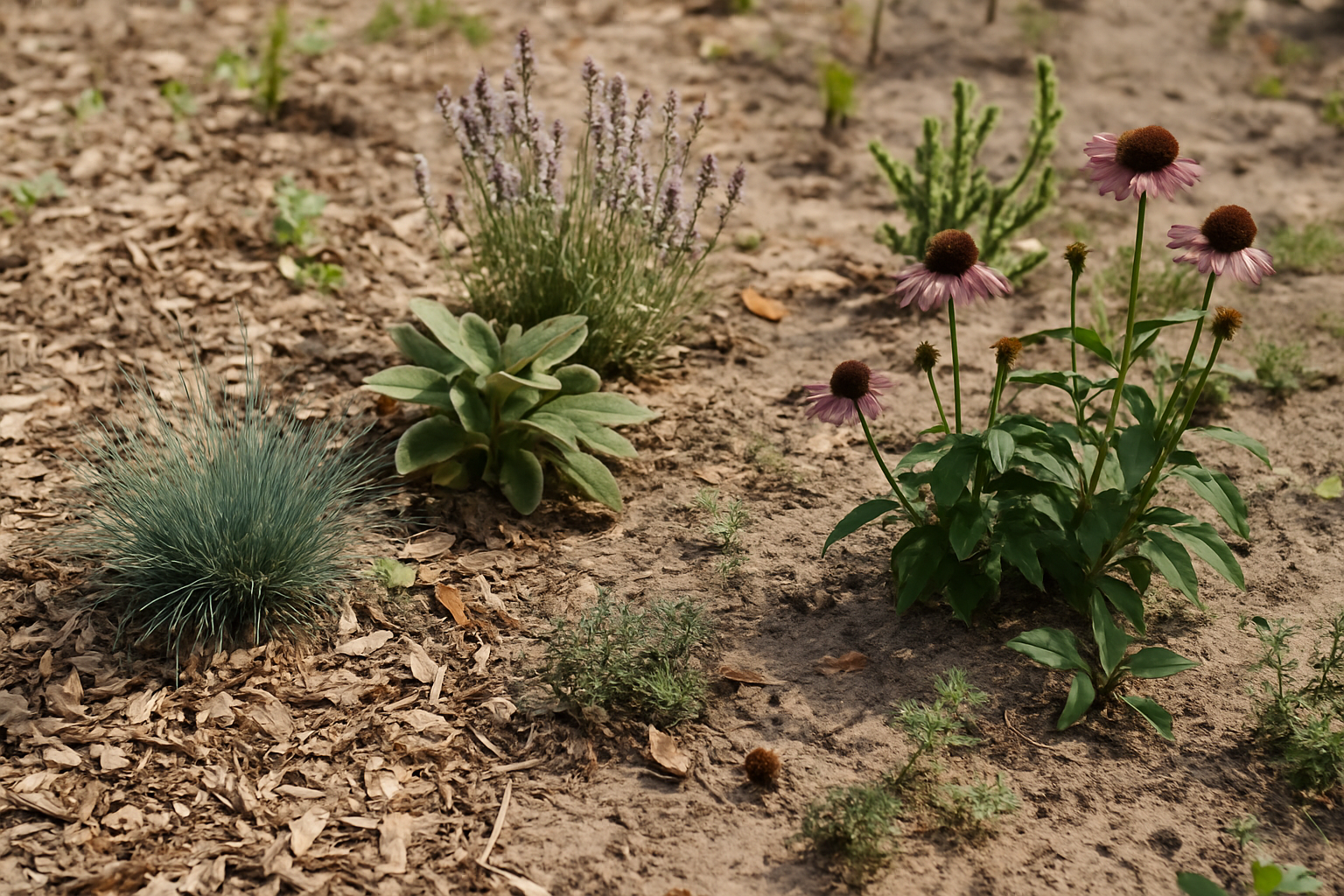 Standort, Boden und Mulch für trockenheitsverträgliche Gartenpflanzen
