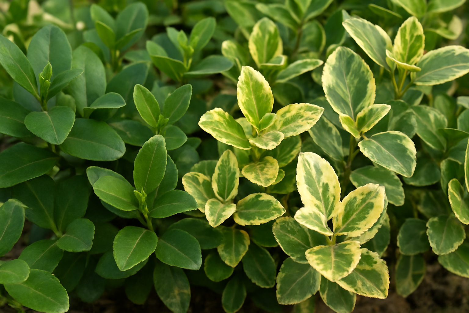 Arten & cultivars van Euonymus fortunei