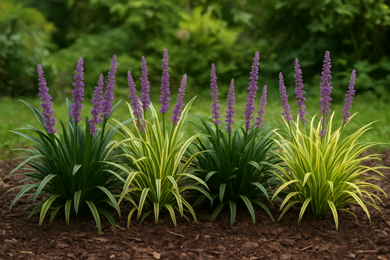 Liliegras-Sorten: Liriope muscari-Cultivare im Vergleich