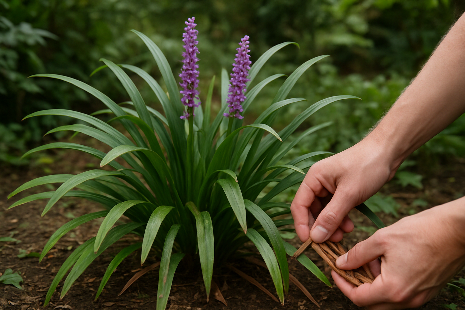 Liliengras pflegen: Pflege von Liriope muscari