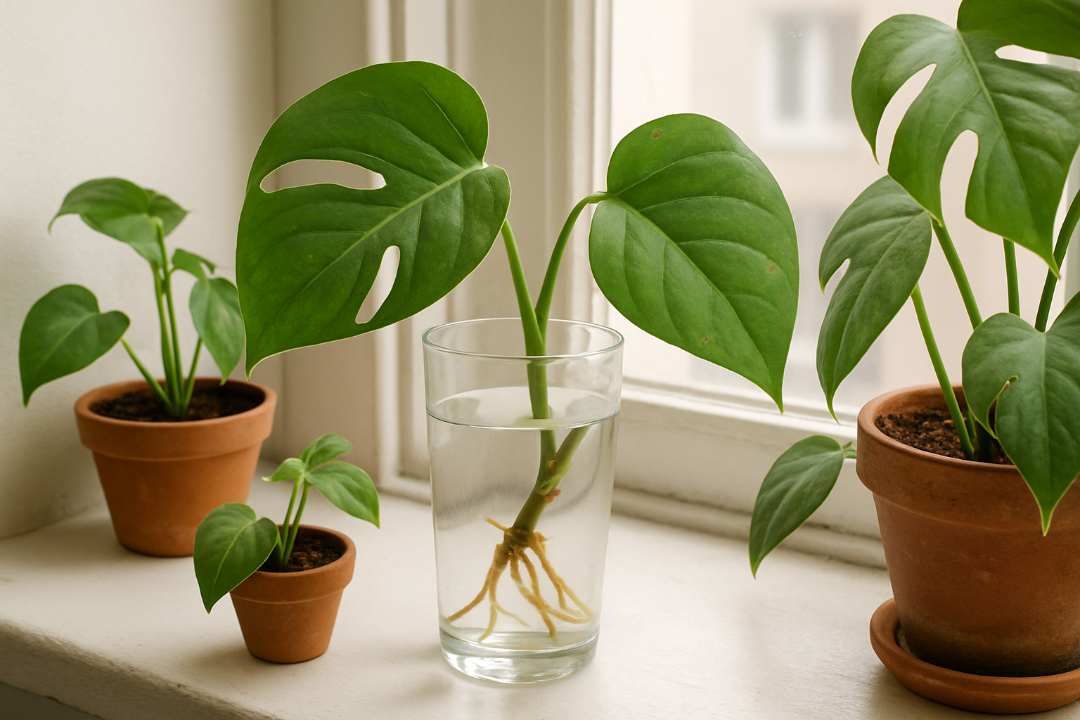 Monstera einfach vermehren: Stecklinge richtig schneiden & pflegen