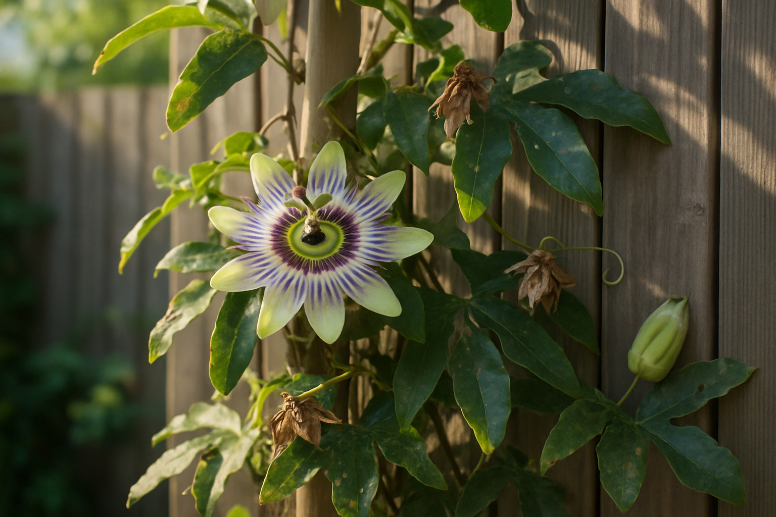 Passionsblume (Passiflora) im Garten