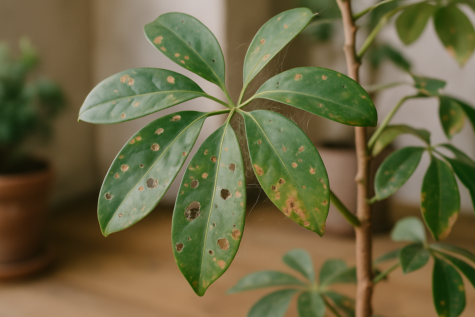 Schädlinge bei Schefflera: erkennen und handeln