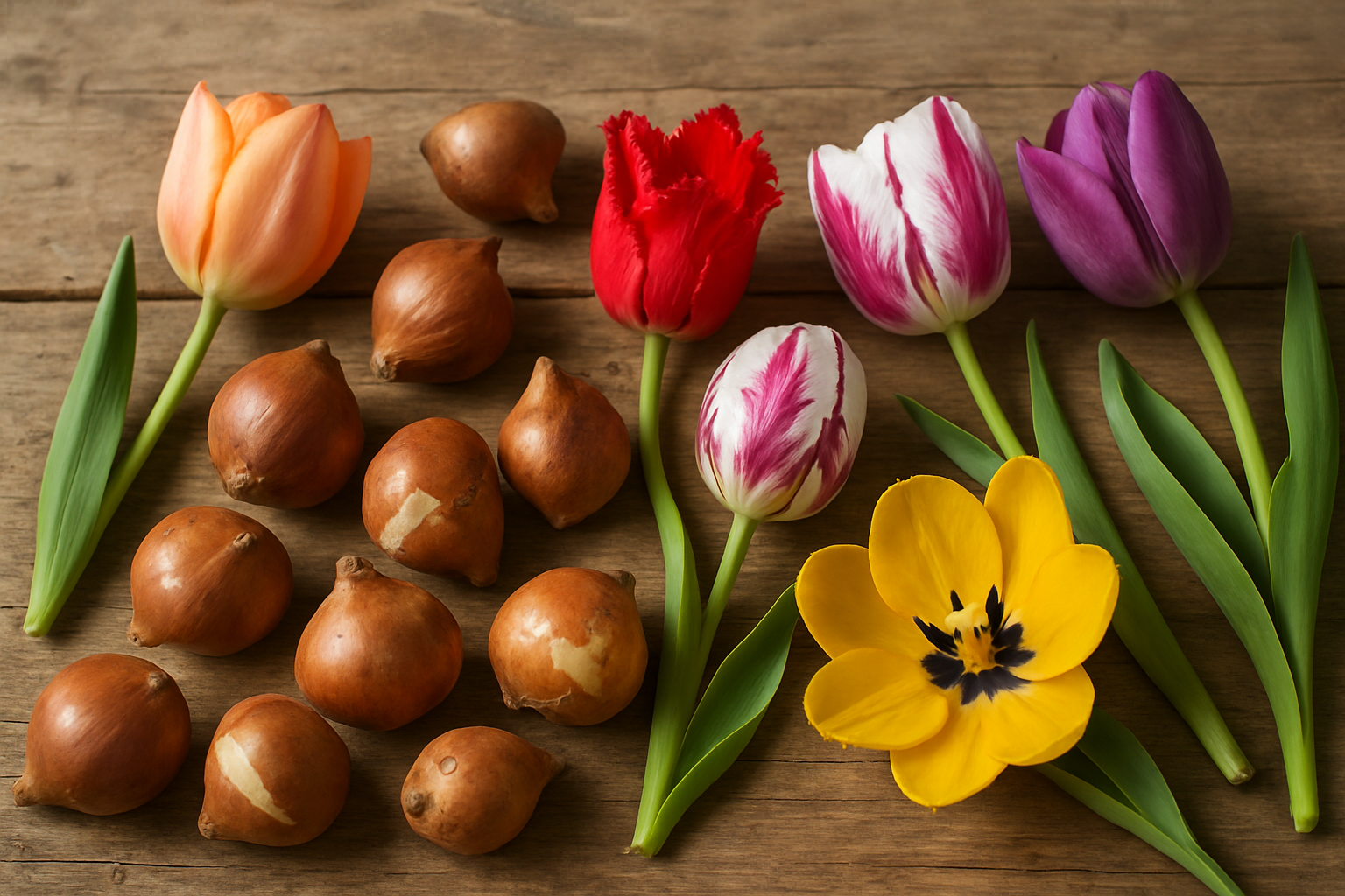 Soorten und Farben von Tulpenzwiebeln