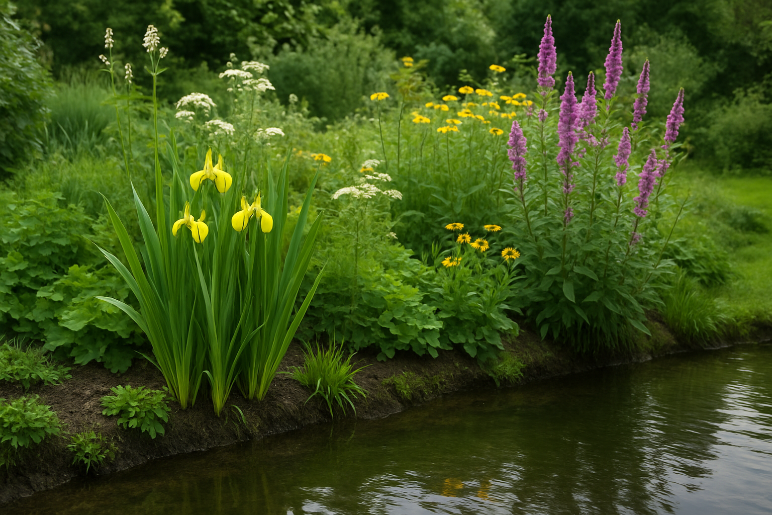 Den Teichrand bepflanzen, ohne Ufer- und Wasserpflanzen zu verwechseln