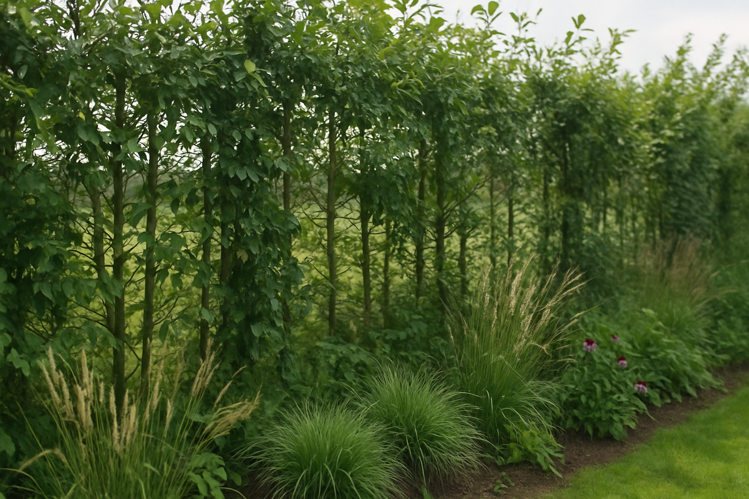 Einen Windschutz oder eine Hecke für den Garten wählen